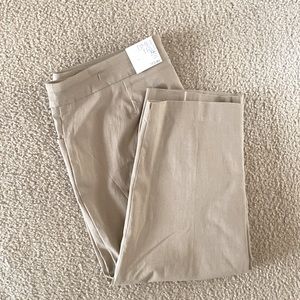 Khaki stretch capris, large, NWT